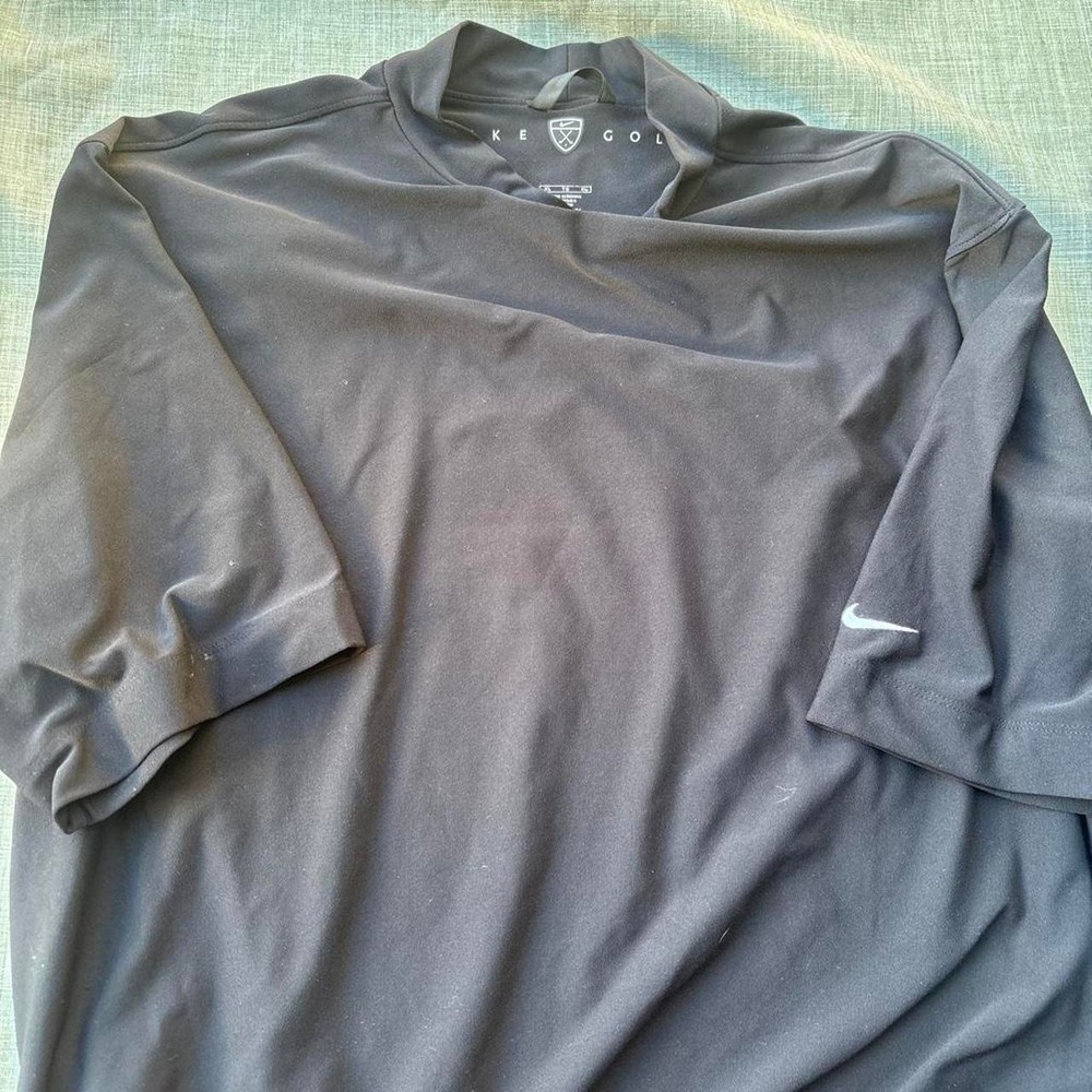Nike black golf polo